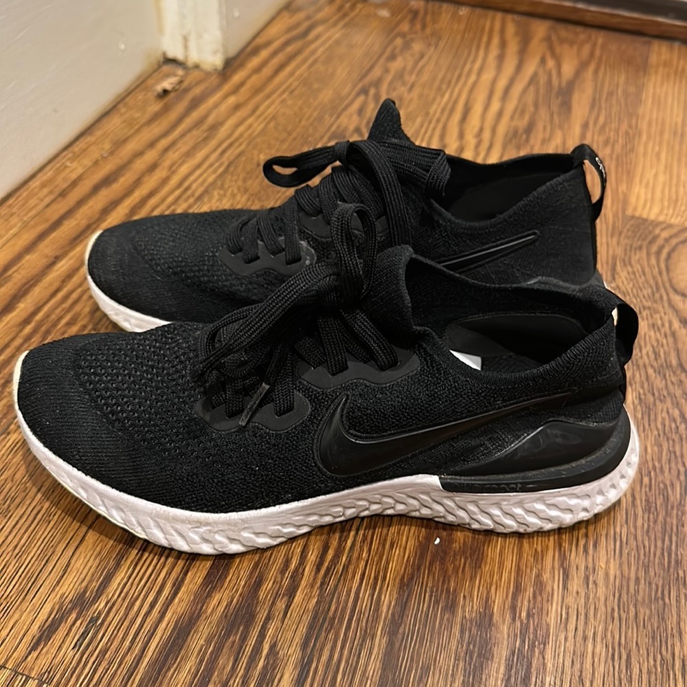 Black mesh lightweight Nikes